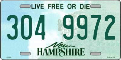 NH license plate 3049972