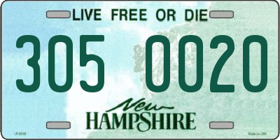 NH license plate 3050020