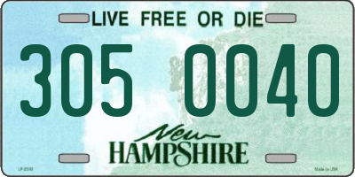 NH license plate 3050040