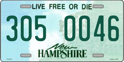 NH license plate 3050046