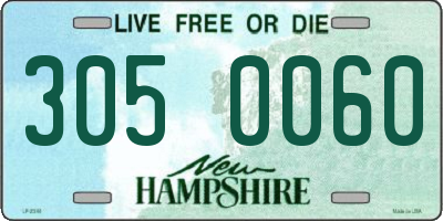 NH license plate 3050060