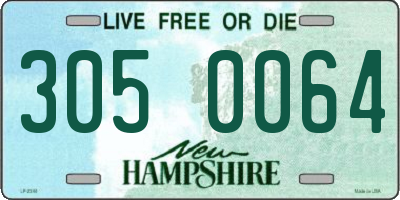 NH license plate 3050064