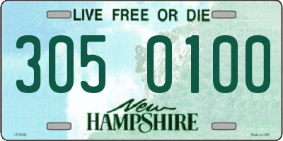 NH license plate 3050100