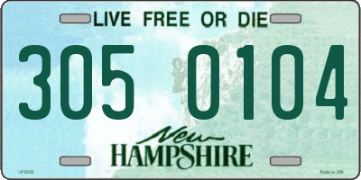 NH license plate 3050104