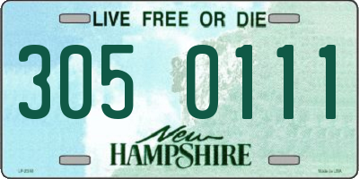NH license plate 3050111