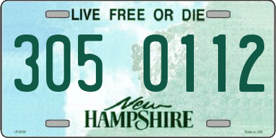 NH license plate 3050112