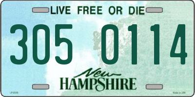 NH license plate 3050114