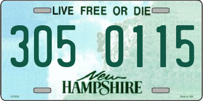 NH license plate 3050115