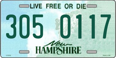 NH license plate 3050117