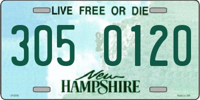NH license plate 3050120