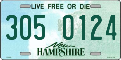 NH license plate 3050124