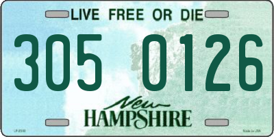 NH license plate 3050126