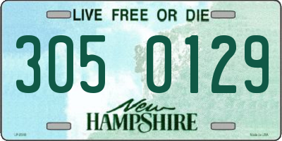 NH license plate 3050129