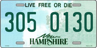 NH license plate 3050130