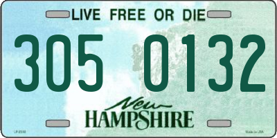 NH license plate 3050132