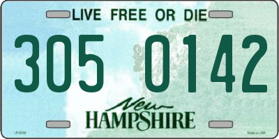 NH license plate 3050142