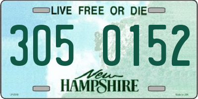 NH license plate 3050152