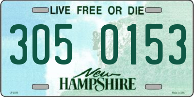 NH license plate 3050153