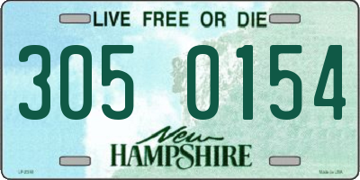 NH license plate 3050154