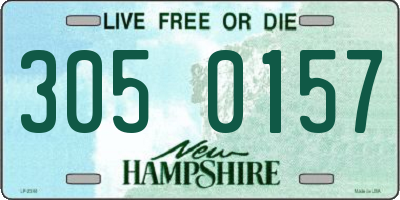 NH license plate 3050157