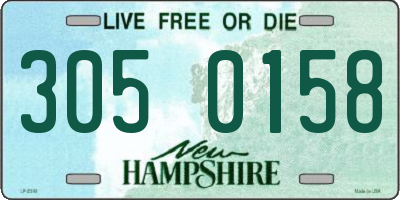 NH license plate 3050158