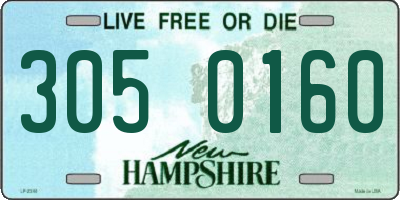 NH license plate 3050160