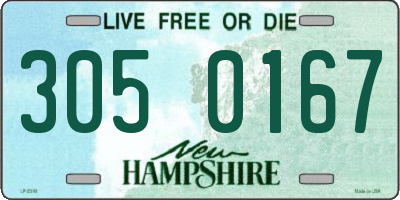 NH license plate 3050167