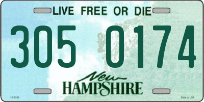 NH license plate 3050174