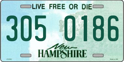 NH license plate 3050186