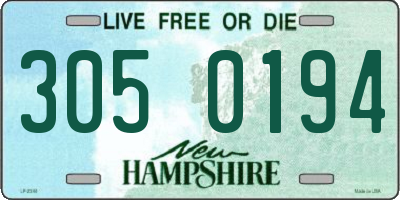 NH license plate 3050194