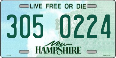 NH license plate 3050224