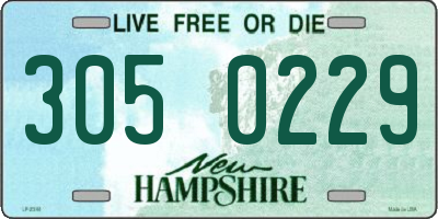 NH license plate 3050229