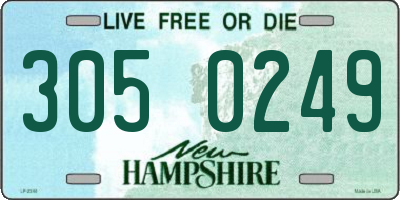 NH license plate 3050249