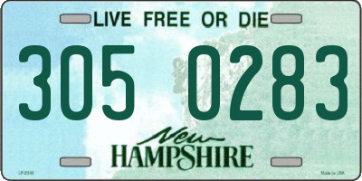 NH license plate 3050283