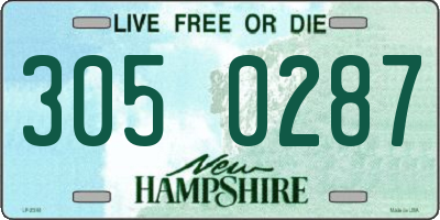 NH license plate 3050287