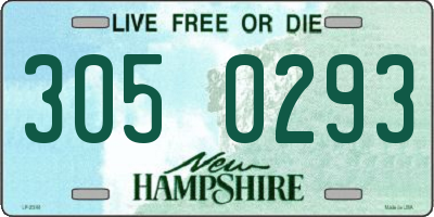 NH license plate 3050293