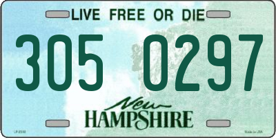 NH license plate 3050297