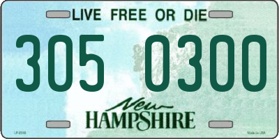 NH license plate 3050300