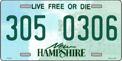 NH license plate 3050306