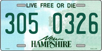 NH license plate 3050326