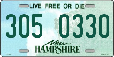 NH license plate 3050330