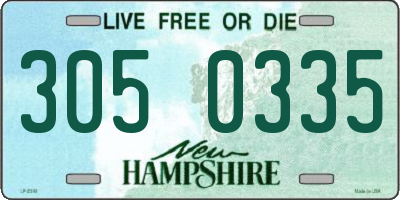 NH license plate 3050335