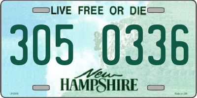 NH license plate 3050336