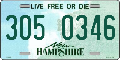 NH license plate 3050346