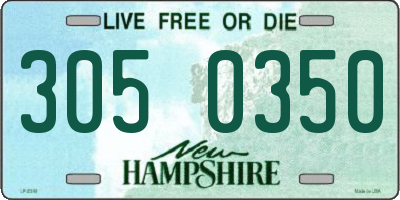 NH license plate 3050350