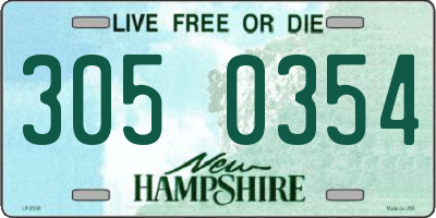 NH license plate 3050354