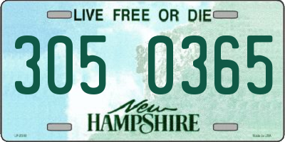 NH license plate 3050365