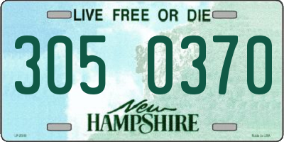 NH license plate 3050370