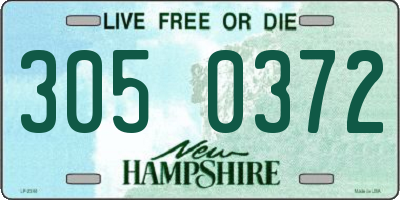 NH license plate 3050372