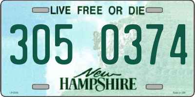 NH license plate 3050374